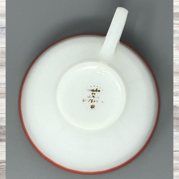 Vintage 1950's Pyrex Tea Cups Set of 4 - Picture 4 of 6